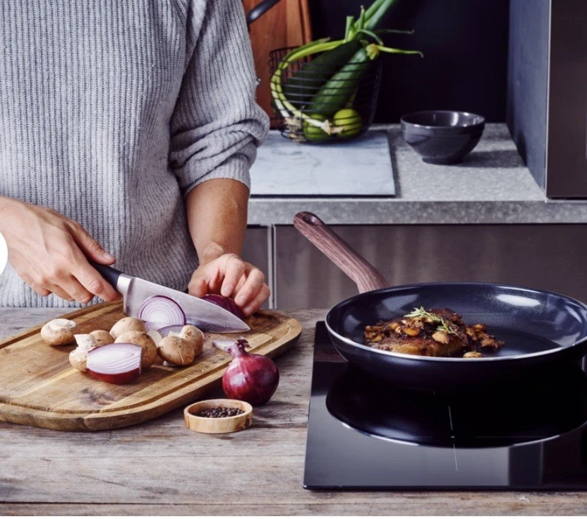 Vivid Ceramic Nonstick Induction 11 Piece Cookware Pots and Pans Set, Black - Image 4 of 4