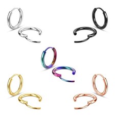 316L Surgical Stainless Steel Small Hoop Earrings Huggie Hoop Earrings Hypoal...
