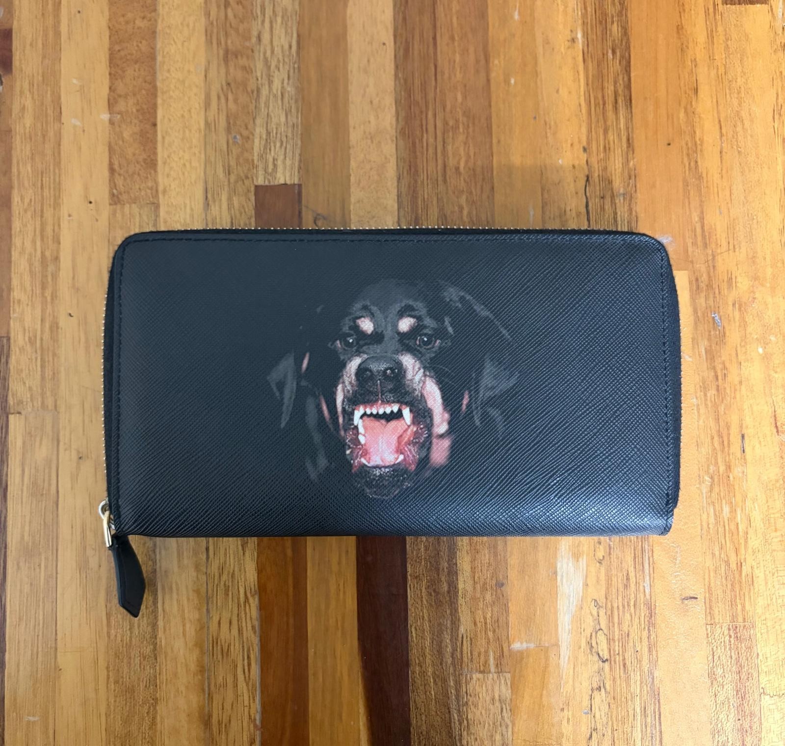 Givenchy Rottweiler Leather Round Zip Long Wallet Rare Retired image 2