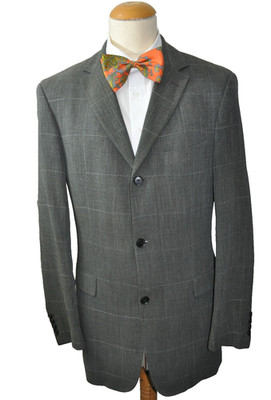 BOSS Hugo Boss Sakko Gr.98 groß-schlank 50-52 Form: Rosselini LEINEN GREYGREEN