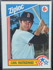 1992 Dow Brands Ziploc Carl Yastrzemski #4 Boston Red Sox HOF OF NMT-MT (b)