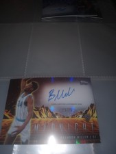  Brandon Miller 2024 Topps Midnight Rookie Horizon RC crepuscolo su scheda auto #/75