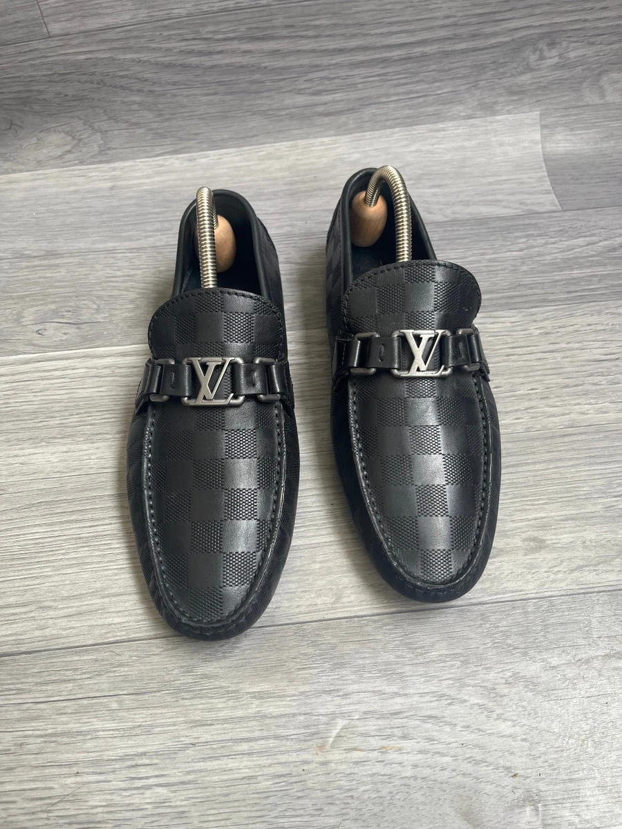 Authentic used Louis Vuitton Dark Gray Leather Loafers s-l400.jpg main image 4