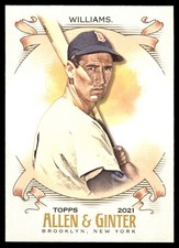 Ted Williams 2021 Topps Allen & Ginter #148 Red Sox MLB READ FREE SHIPPING