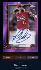25 Topps Bunt DIGITAL Chrome Purple Signature ICONIC Rhett Lowder