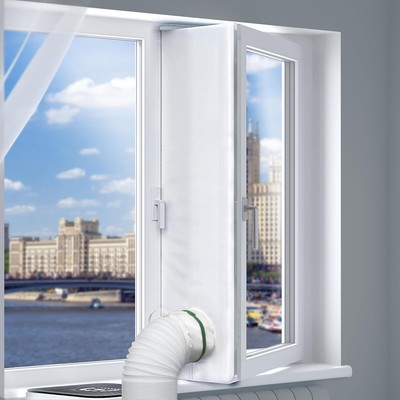 400CM(157'') Portable AC Window Seal, Casement Vent Kit Seal for 4M 