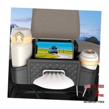 Car Seat Back Organizer, Multifunctional Vehicle Headrest Storage Box Black