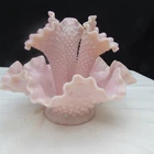 Fenton Rose Pastel Hobnail Miniature Apartment Size 4 pc. Epergne 1954 W1147