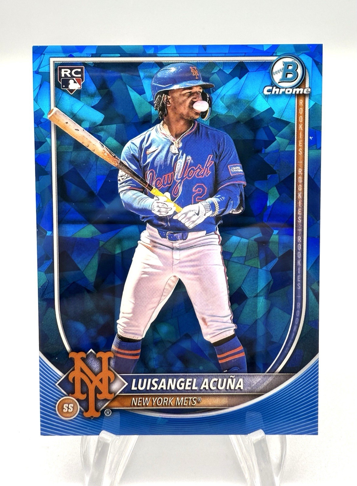 Luisangel Acuna 2025 Bowman Chrome Sapphire RC SP Image Variation Rookie Card 32
