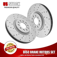 Front Brake Rotors Disc For 2014-2023 Jeep Cherokee Chrysler 200 Dodge Hornet