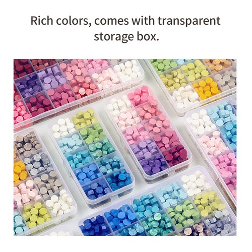 (Colorful Macarone(About 600pcs))600 Pieces Sealing Wax Beads Colorful TDW - Picture 5 of 10