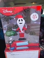 NEW Gemmy 4-ft Inflatable Jack Skellington Nightmare Before Christmas Santa