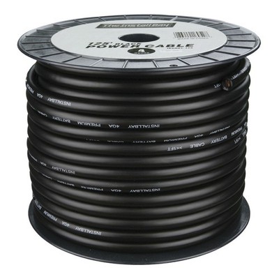 Install Bay CCA Value Line 4 AWG Single 125' Black Stranded GPT Power Cable