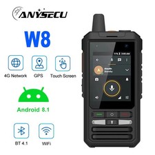 ANYSECU W8 Android 8.1 4G Network Radio GPS WIFI Work With Real-ptt Zello