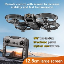 Drone 2026 HD Dual Camera WiFi FPV RC Foldable Quadcopter Remote With Screen N0O