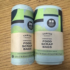 100 Compostable food scrap 2.6 Gallon bags 50 ct.