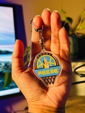 WNBA Angel Reese Chicago Sky Logo Acrylic Keychain Basketball