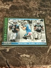 Cam Newton Greg Olsen Jonathan Stewart 2017 Playoff Flea Flicker #6/10