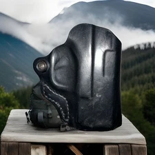 DeSantis Mini Scabbard Leather Belt Hoster 019 9P ~ COMPACT ~ Made in USA