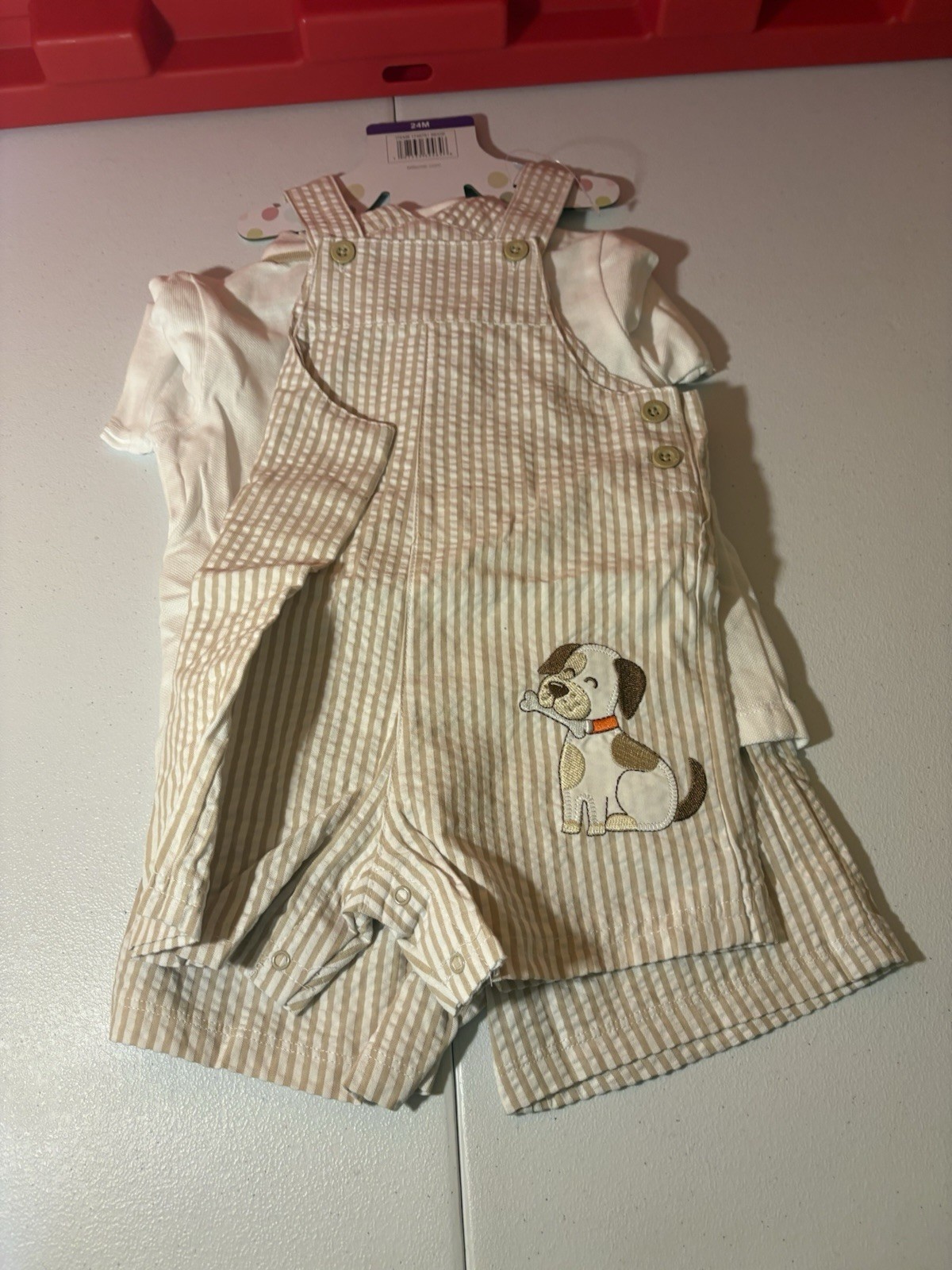 Baby Boys' Little Me 3-piece Dresswear Set Beige Size 24M image 4