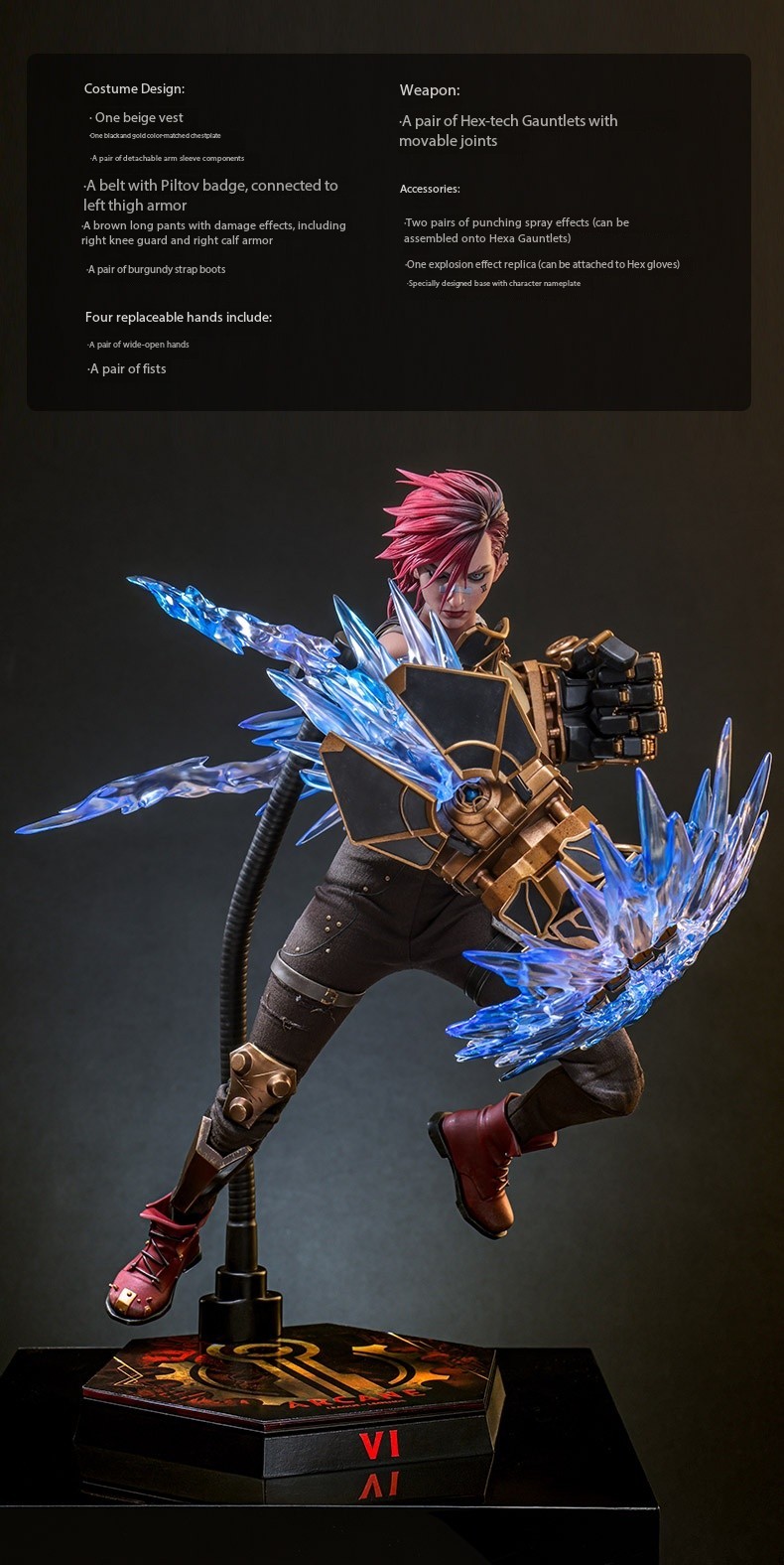 Hot Toys TMS138 Arcane League of Legends Vi 1/6 Action Figure Model Collect Gift