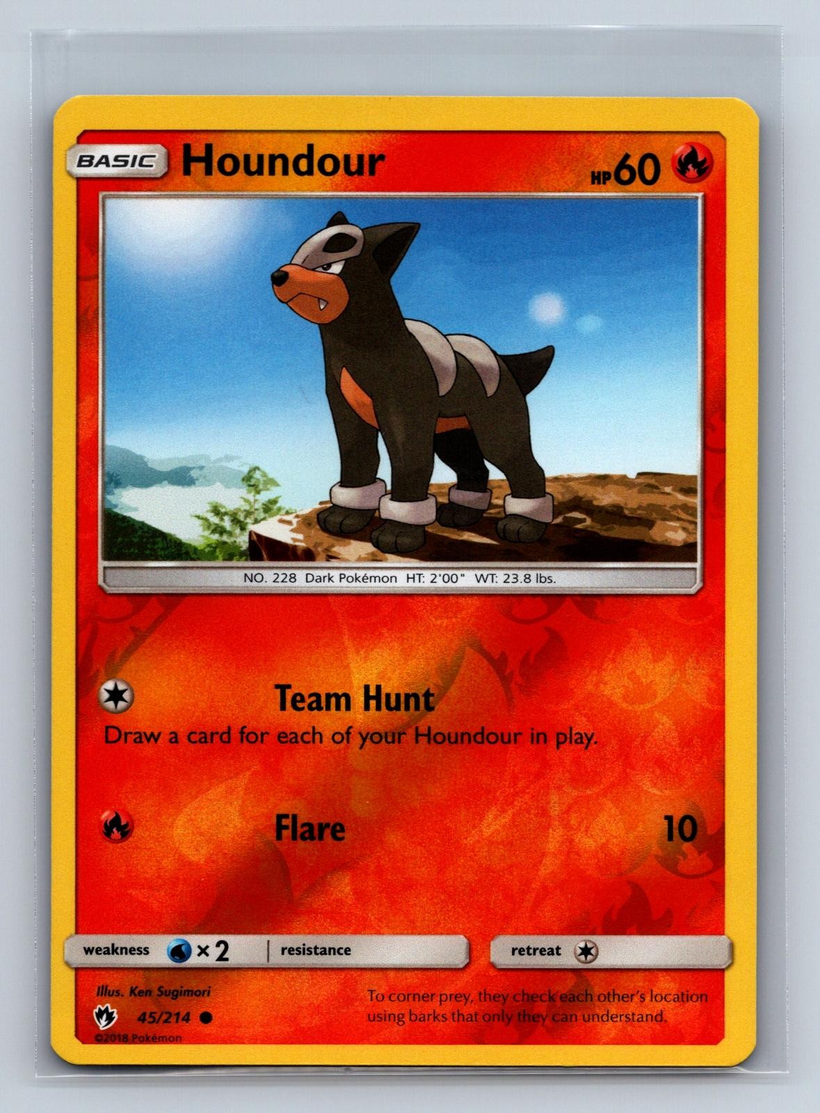 Houndour 45/214 Common Lost Thunder Pokemon Reverse Holo NM/M 701-49