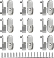 18 Pcs Oval Closet Rod End Support, 15Mm X 30Mm Zinc Alloy Wardrobe Bracket Hold