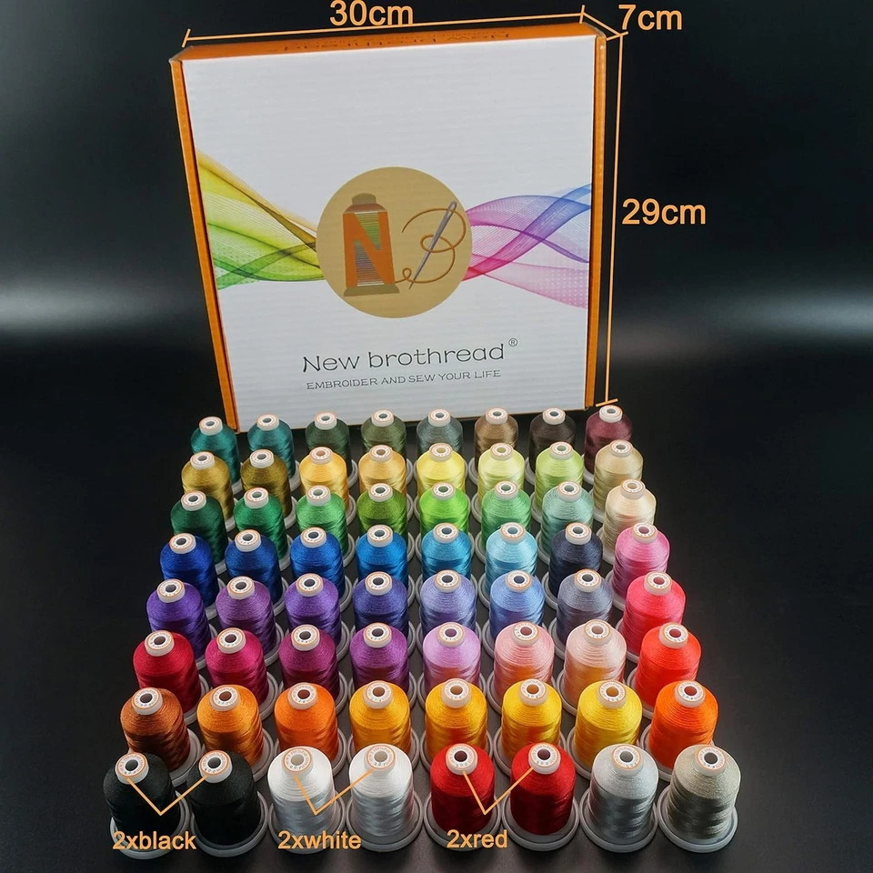 64 Polyester Embroidery Thread Kit - 1000M Spools - Image 4 of 4