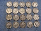 20 SILVER MERCURY DIMES WITH DATES lot 2z