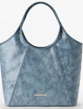 Original Brahmin Iona Bellbottom Blue Zostera Genuine Leather