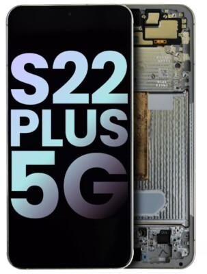 OEM Original Samsung Galaxy S22 Plus 5G OLED Display White Frame (Service Pack)