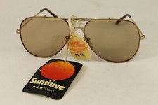 NOS 1970's Vintage French SUNSITIVE RAPID Aviator Sunglasses