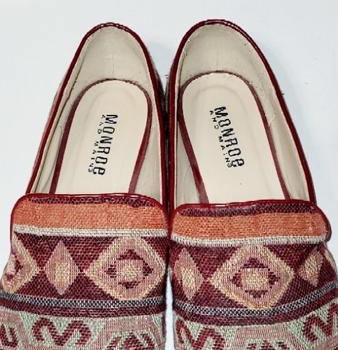 Monroe & Main SW Aztec Design Boho Woven Tapestry Loafers SlipOn Shoes Wms 8.5US - Picture 18 of 21