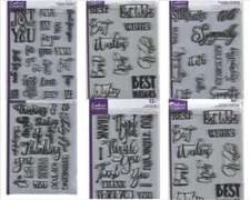 (Lot of 6) Gemini Crafters Companion Photopolymer Stamp Kits Sentimental Sets