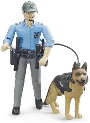 Bruder 62150 bworld Policeman with Dog