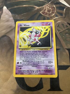 Mr. Mime Pokemon Misprint Holographic 6/64 Rare Missing Symbol Card | eBay Mr. Mime Pokemon Misprint Holographic 6/64 Rare Missing Symbol Card | eBay