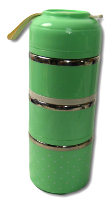Vintage Retro Snack-Stor Cylinder Container Food Storage Green