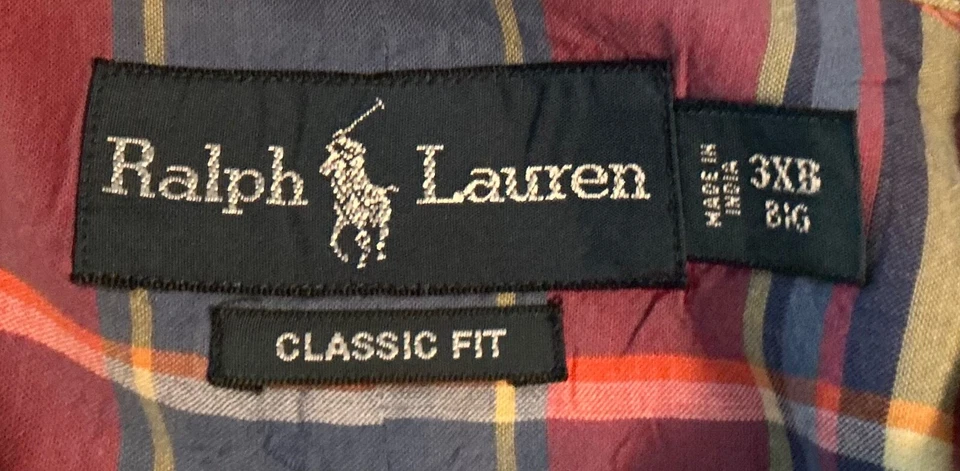 POLO Ralph Lauren Oxford Shirt Men's Big and Tall Stretch 3XB - Image 3 of 4