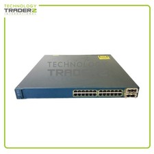 Cisco Catalyst 3560E 24 Port Ethernet Switch WS-C3560E-24TD-S V03 W/ 1x PWS