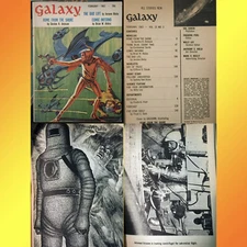 Sci-Fi Digest GALAXY SCIENCE FICTION Feb 1963 V21#3 Vintage Simak Aldiss GAUGHAN