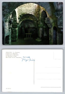 Syracuse S Giovanni St Martian's Crypt Vintage Postcard Italy Architecture
