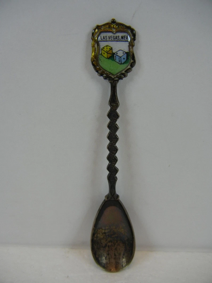 Vtg Las Vegas Nevada Sterling Souvenir Demitasse Spoon Klepa Arts Holland