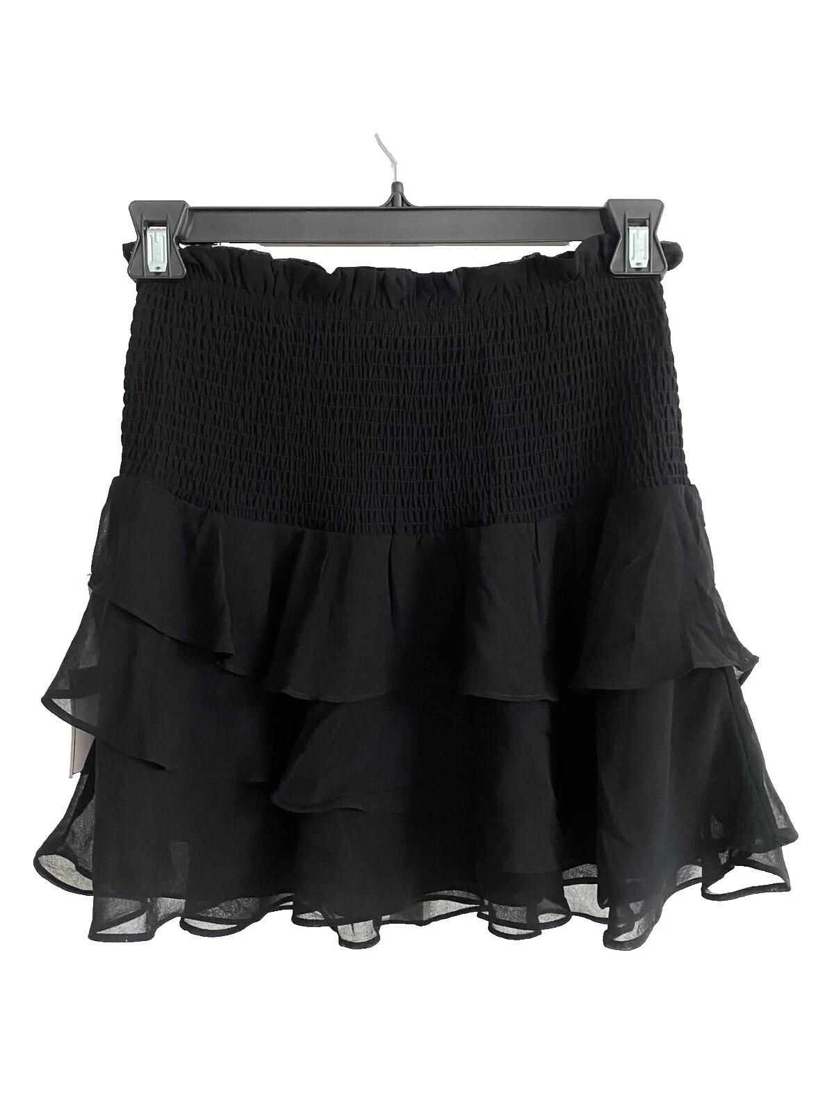 Black Solid Skirts for Women