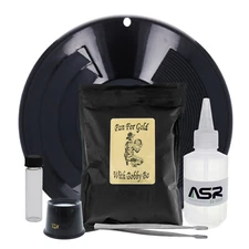 ASR Outdoor Gold Panning Kit with 1LB Paydirt Beginner Prospecting Tools 3 Color
