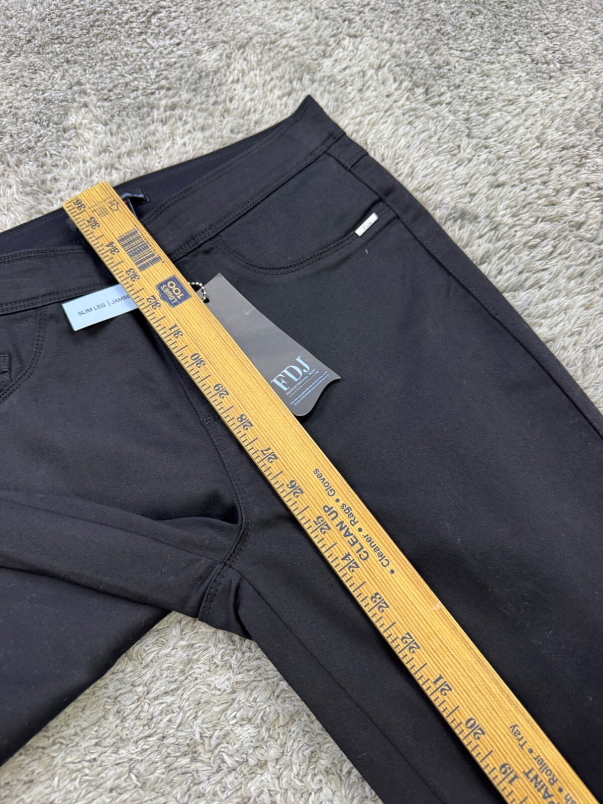 FDJ French Dressing Jeans Women 4 Black Skinny Ankle High Rise Stretch Pant NWT