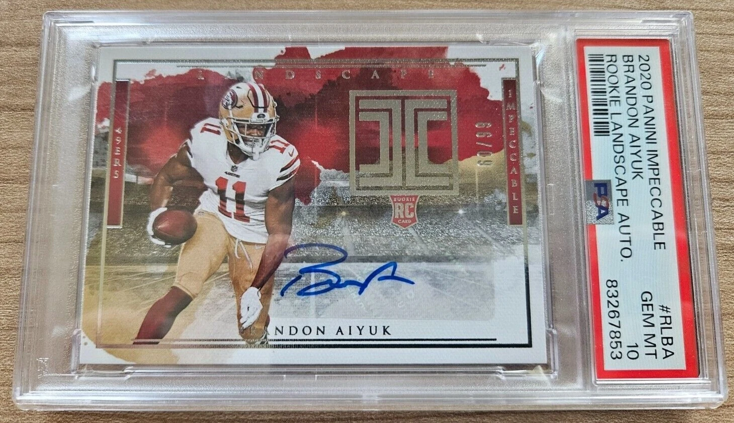 Brandon Aiyuk Panini Impeccable Rookie Landscape Autographs #RLBA Base