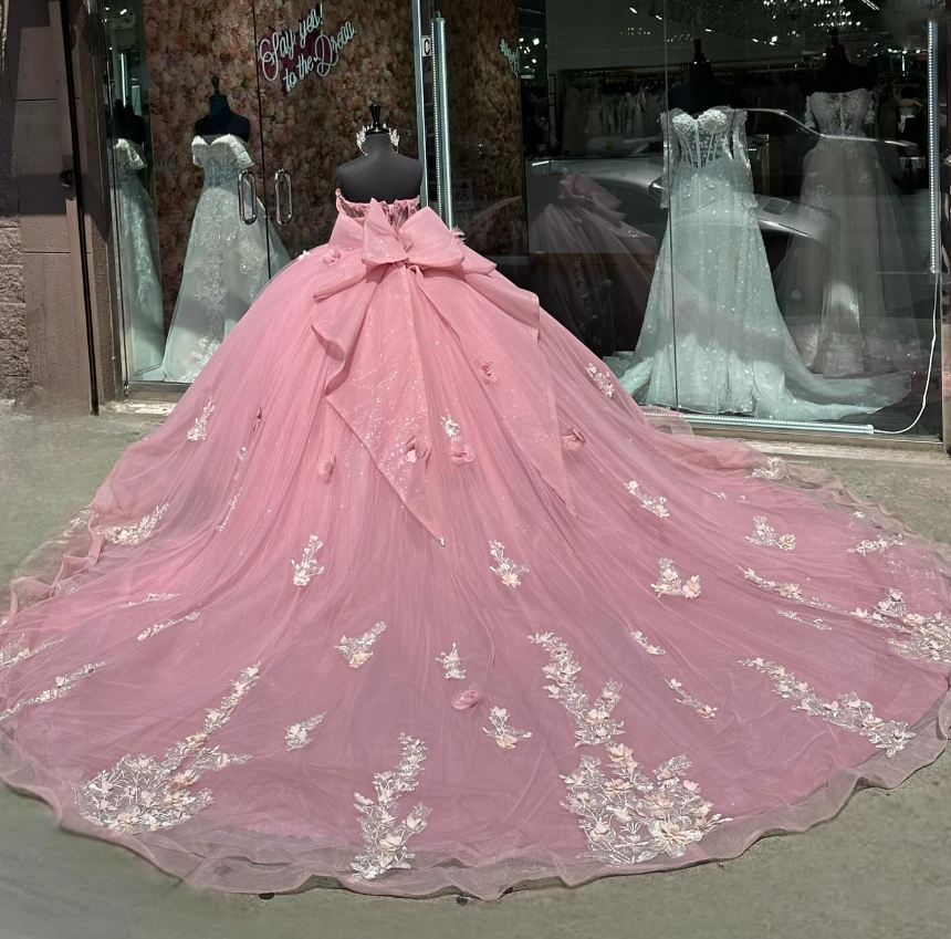 pink white 15 dresses Pink And White Quinceanera Dresses