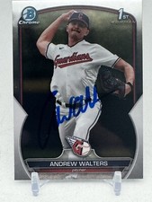 2023 Bowman Chrome Andrew Walters Cleveland Guardians #BDC-184 Signed