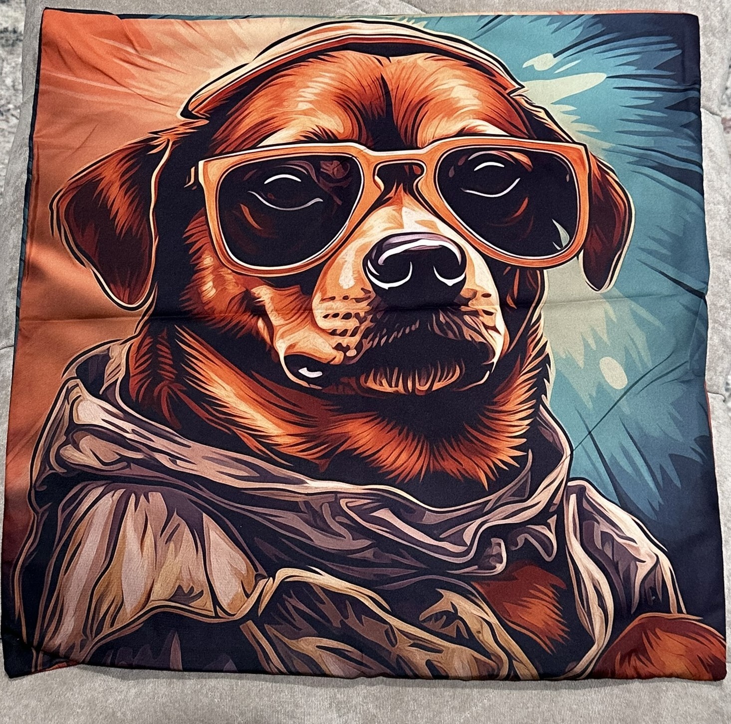 Puggle Dog Throw Pillow Cover Shell Only 17x17 No Insert-image