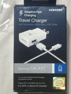 Samsung Micro USB Sync Data Cable With 2 Amp Travel Wall/Home Charger Adapter